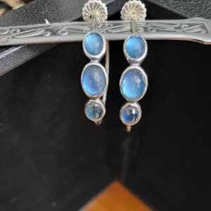 Ippolita Rock Candy blue three stone hoops